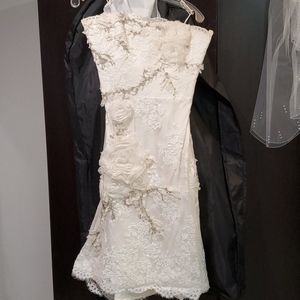 Authentic Marchesa Short Wedding Dress